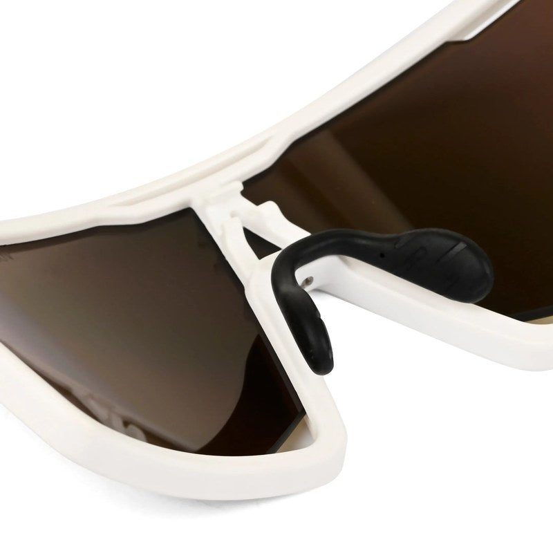 Torque White Extra-Large Full Rim Shield Sports Sunglasses for Men & Women — Hashtag Eyewears
