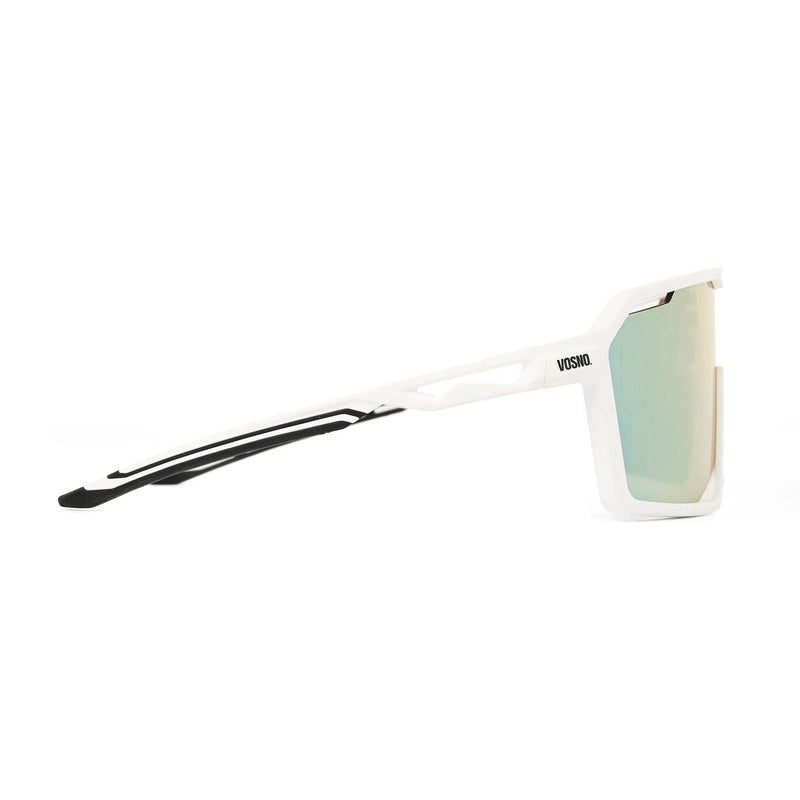 Torque White Extra-Large Full Rim Shield Sports Sunglasses for Men & Women — Hashtag Eyewears