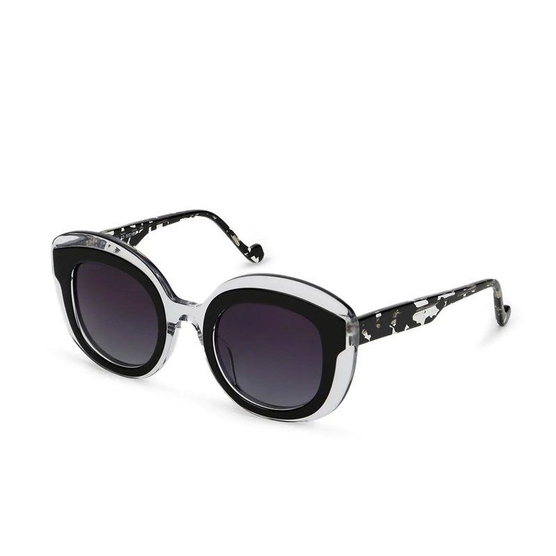 TRANCY Black-Water Medium Full Rim Round Sunglasses for Women — Hashtag Eyewears