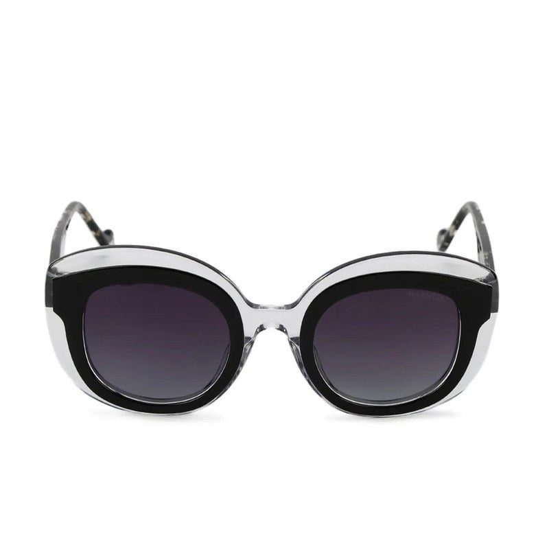 TRANCY Black-Water Medium Full Rim Round Sunglasses for Women — Hashtag Eyewears