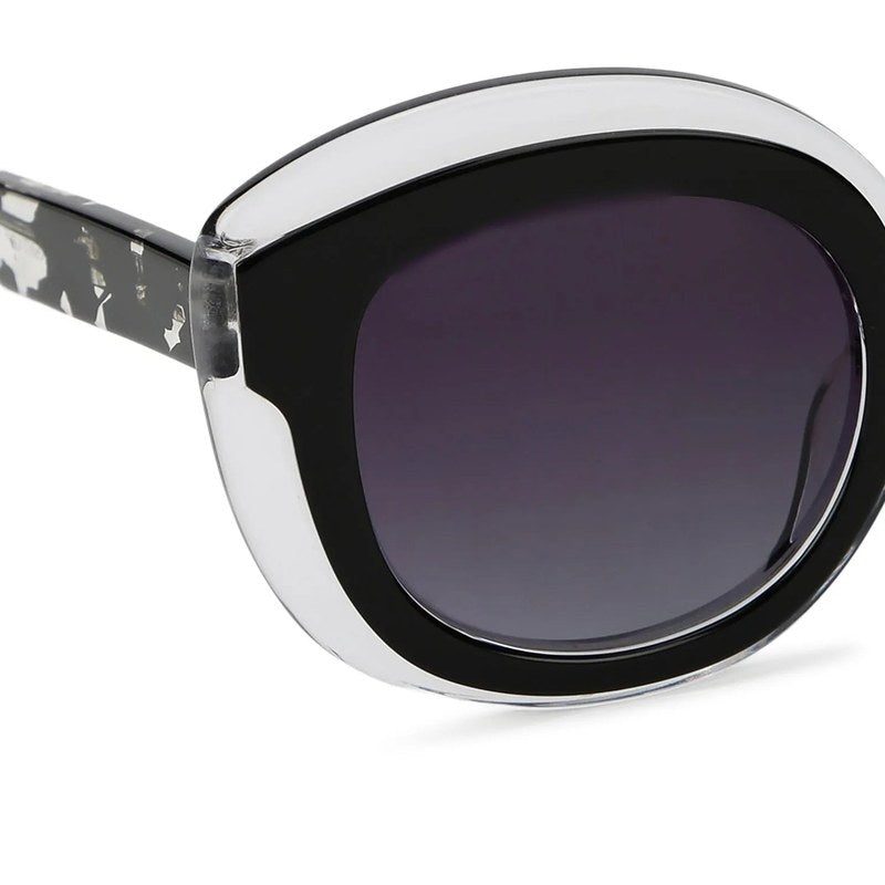 TRANCY Black-Water Medium Full Rim Round Sunglasses for Women — Hashtag Eyewears