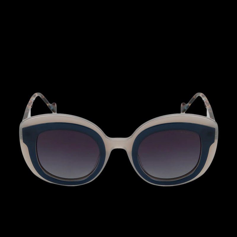 TRANCY Blue-Gray Medium Full Rim Round Sunglasses for Women — Hashtag Eyewears