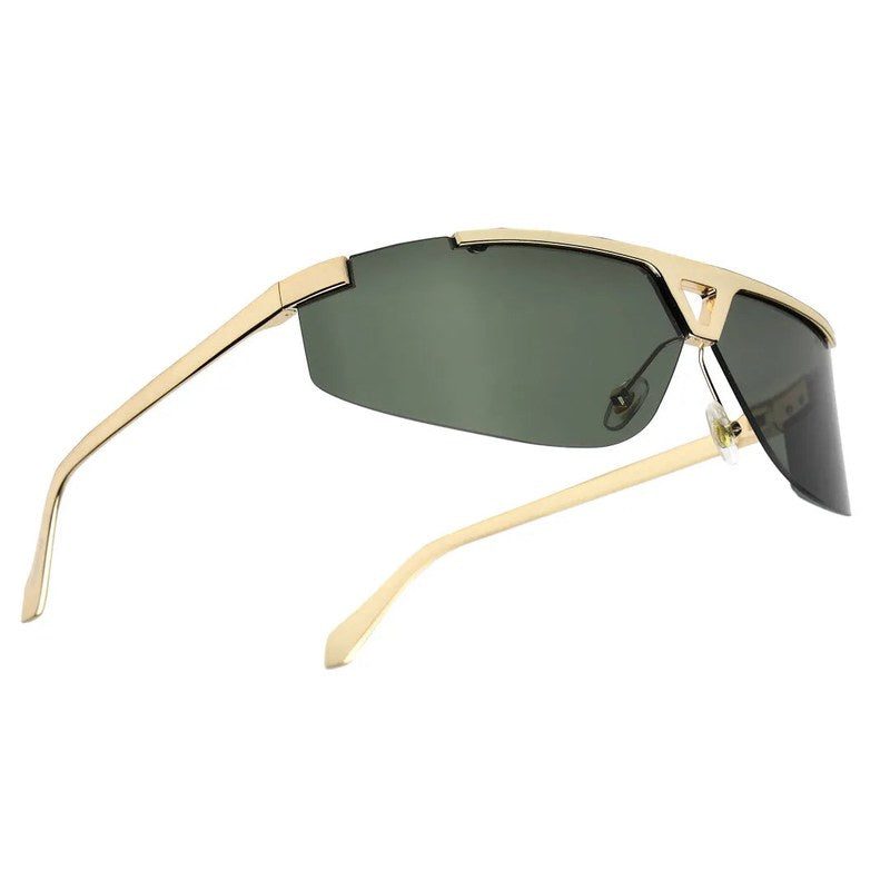 Tri-Angle Golden Large Rim Less Rectangle Sunglasses for Men & Women — Hashtag Eyewears