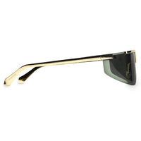 Tri-Angle Golden Large Rim Less Rectangle Sunglasses for Men & Women — Hashtag Eyewears