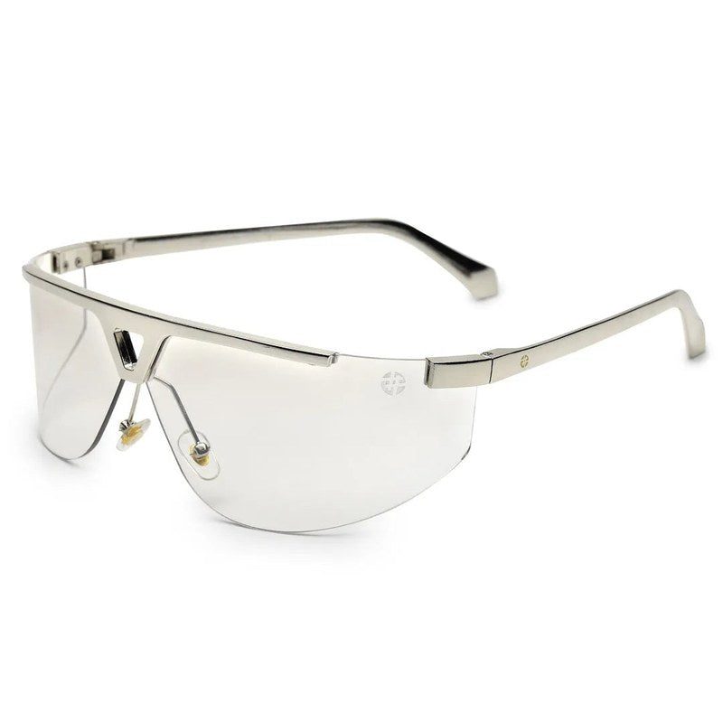 Tri-Angle Silver Large Rim Less Rectangle Sunglasses for Men & Women — Hashtag Eyewears
