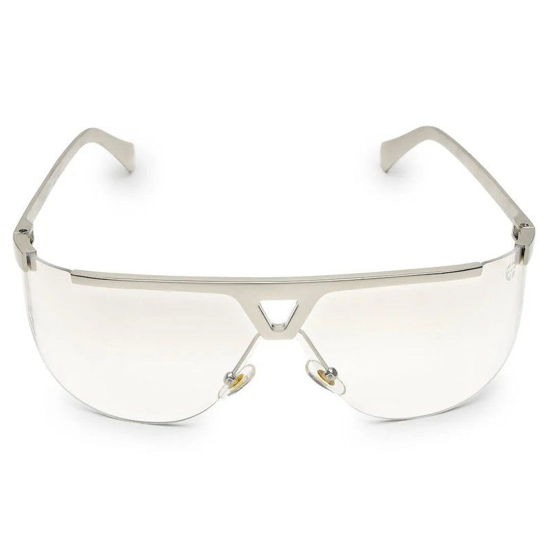 Tri-Angle Silver Large Rim Less Rectangle Sunglasses for Men & Women — Hashtag Eyewears