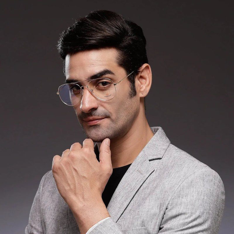 Tricorn Gold Medium Full Rim Aviator with Lock Side Hinges Turban Eyeglasses for Men — Hashtag Eyewears