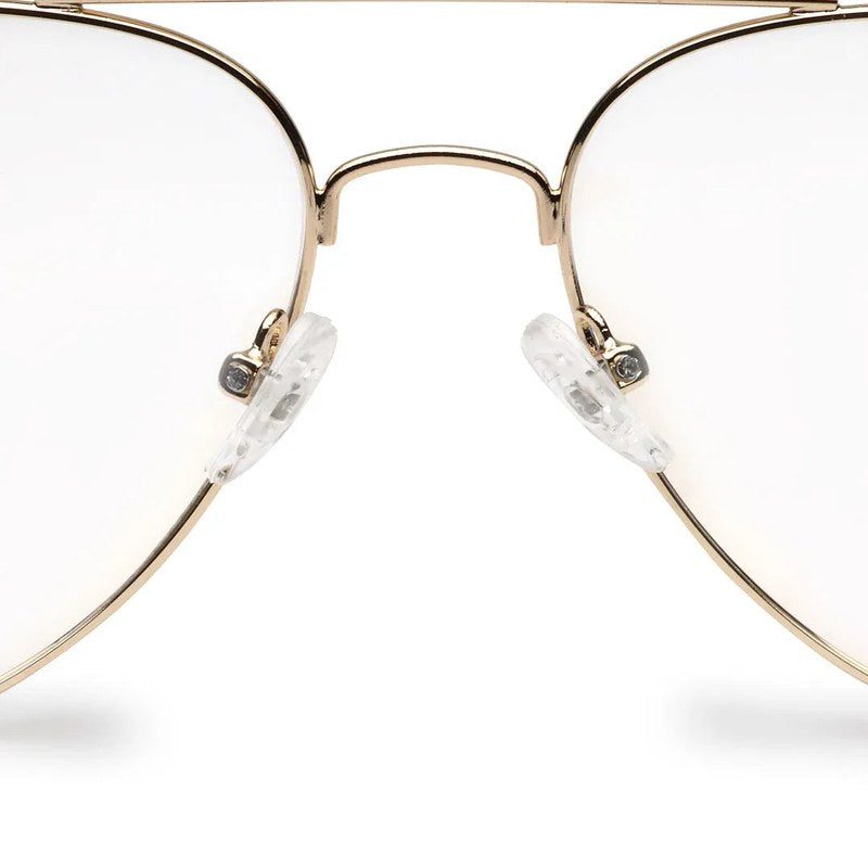 Tricorn Gold Medium Full Rim Aviator with Lock Side Hinges Turban Eyeglasses for Men — Hashtag Eyewears