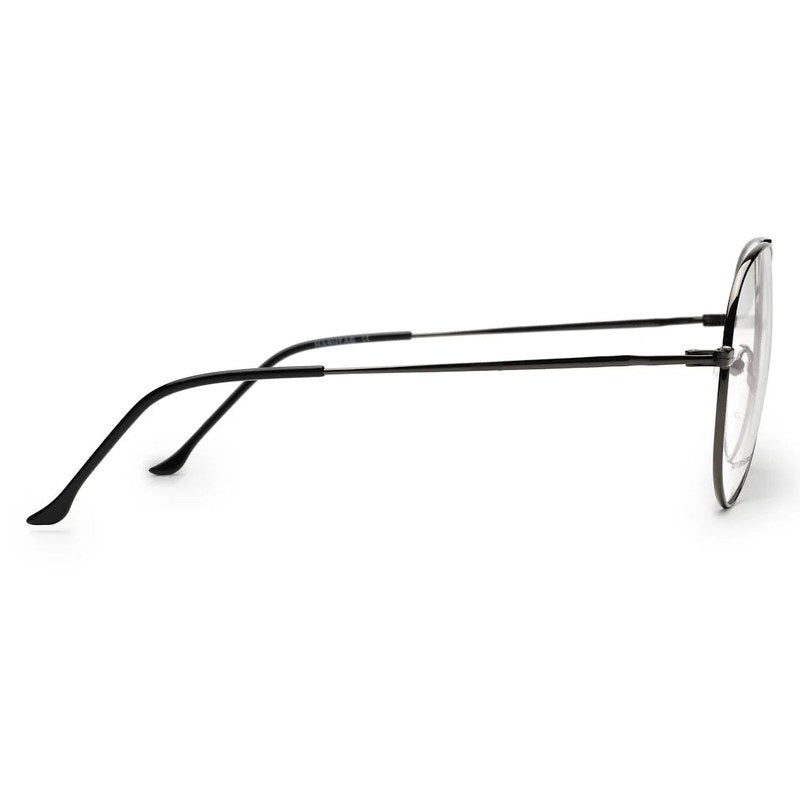 Tricorn Gun-Grey Medium Full Rim Aviator with Lock Side Hinges Turban Eyeglasses for Men — Hashtag Eyewears