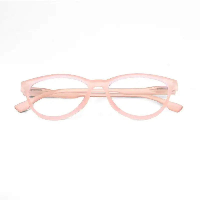 TruBlu | Baby Pink Medium Full Rim CATEYE Computer Glasses for Men & Women [Blue Block]