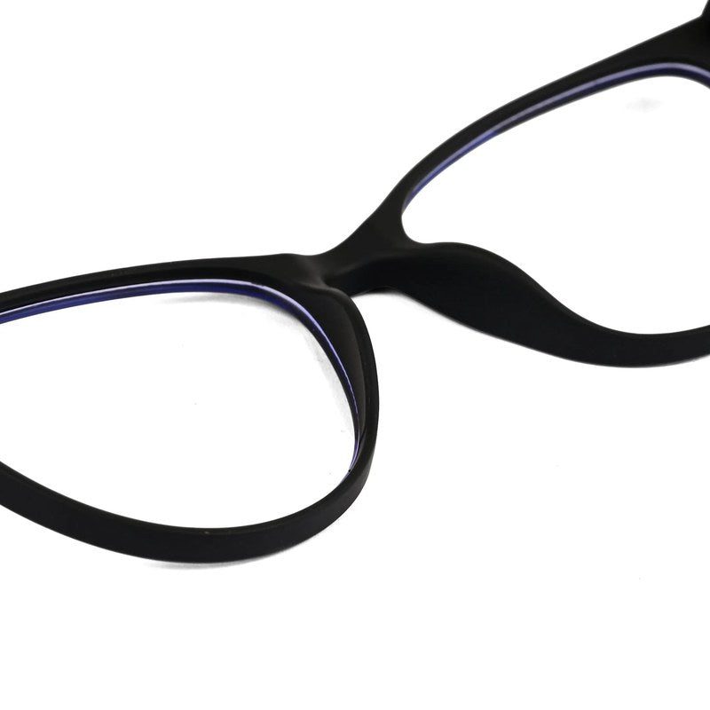 TruBlu Black Medium Full Rim CATEYE Computer Glasses for Men & Women — Hashtag Eyewears