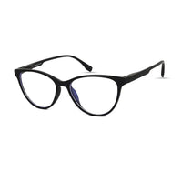 TruBlu | Black Medium Full Rim CATEYE Computer Glasses for Men & Women [Blue Block]