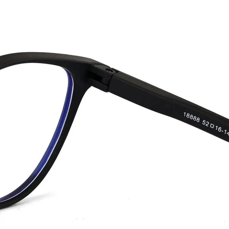 TruBlu | Black Medium Full Rim CATEYE Computer Glasses for Men & Women [Blue Block]