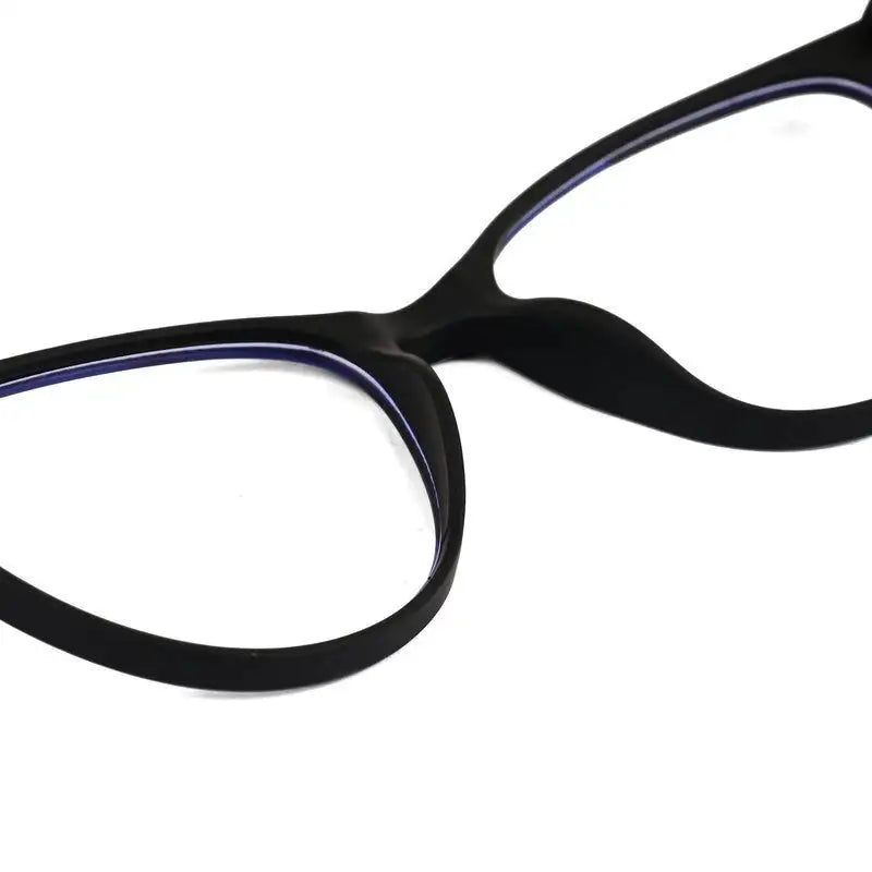 TruBlu | Black Medium Full Rim CATEYE Computer Glasses for Men & Women [Blue Block]