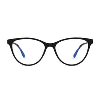 TruBlu | Black Medium Full Rim CATEYE Computer Glasses for Men & Women [Blue Block]