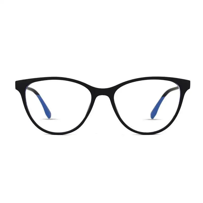 TruBlu | Black Medium Full Rim CATEYE Computer Glasses for Men & Women [Blue Block]