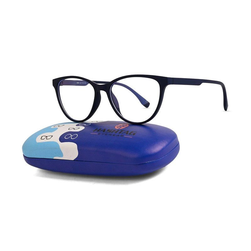 TruBlu Blue Medium Full Rim CATEYE Computer Glasses for Men & Women — Hashtag Eyewears