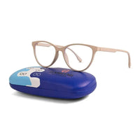 TruBlu | Cream Medium Full Rim CATEYE Computer Glasses for Men & Women [Blue Block]
