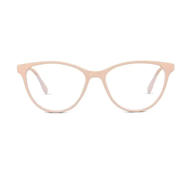 TruBlu | Cream Medium Full Rim CATEYE Computer Glasses for Men & Women [Blue Block]