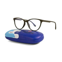 TruBlu | Dark Green Medium Full Rim CATEYE Computer Glasses for Men & Women [Blue Block]