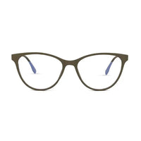 TruBlu | Dark Green Medium Full Rim CATEYE Computer Glasses for Men & Women [Blue Block]