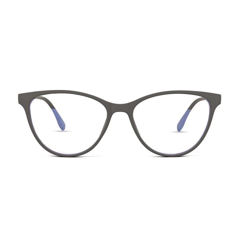 TruBlu Grey Medium Full Rim CATEYE Computer Glasses for Men & Women — Hashtag Eyewears