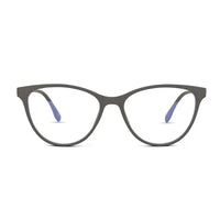 TruBlu | Grey Medium Full Rim CATEYE Computer Glasses for Men & Women [Blue Block]