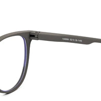 TruBlu | Grey Medium Full Rim CATEYE Computer Glasses for Men & Women [Blue Block]