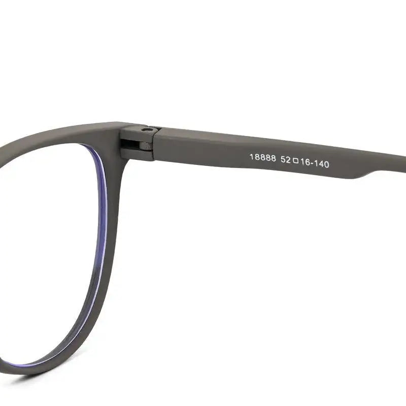 TruBlu | Grey Medium Full Rim CATEYE Computer Glasses for Men & Women [Blue Block]
