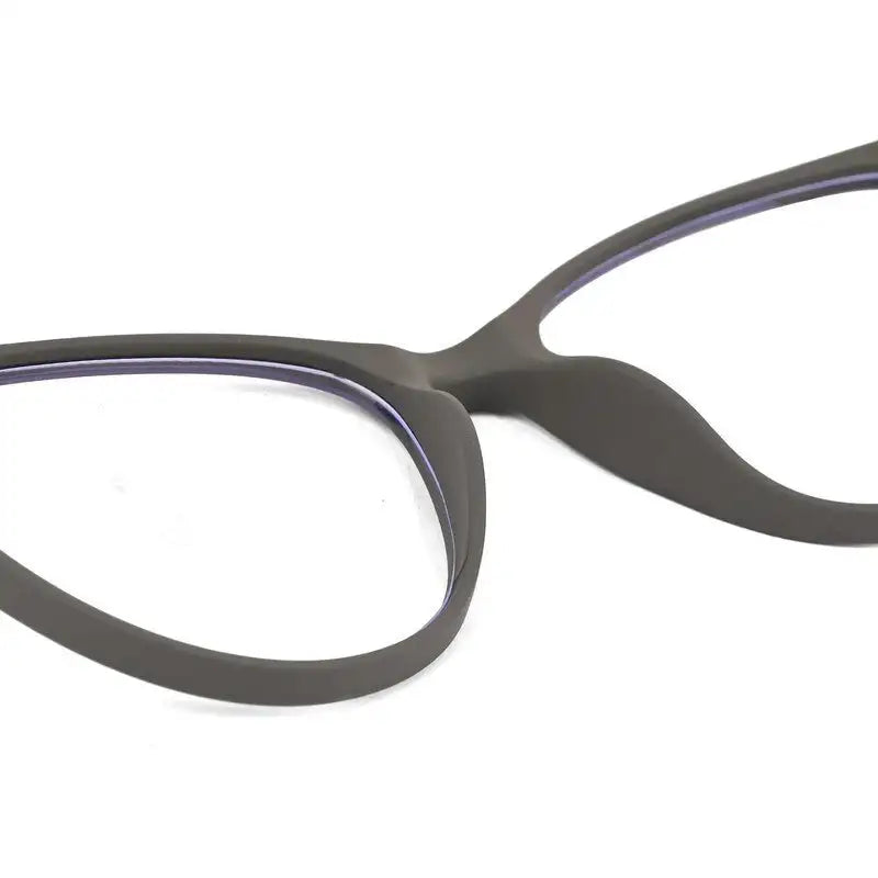 TruBlu | Grey Medium Full Rim CATEYE Computer Glasses for Men & Women [Blue Block]