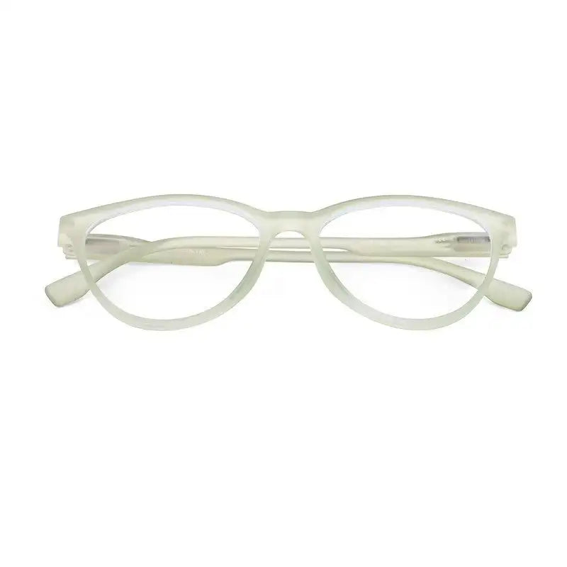 TruBlu | Light Green Medium Full Rim CATEYE Computer Glasses for Men & Women [Blue Block]