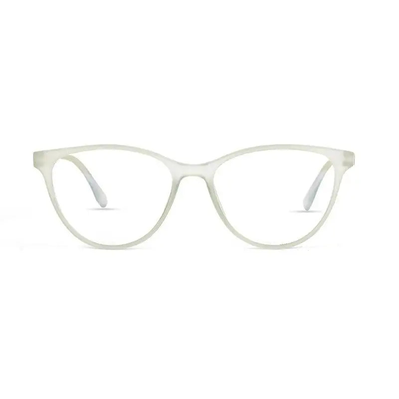 TruBlu | Light Green Medium Full Rim CATEYE Computer Glasses for Men & Women [Blue Block]