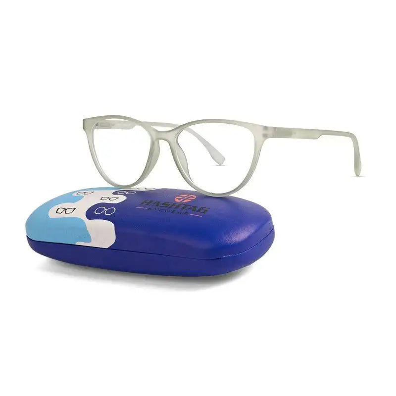 TruBlu | Light Green Medium Full Rim CATEYE Computer Glasses for Men & Women [Blue Block]