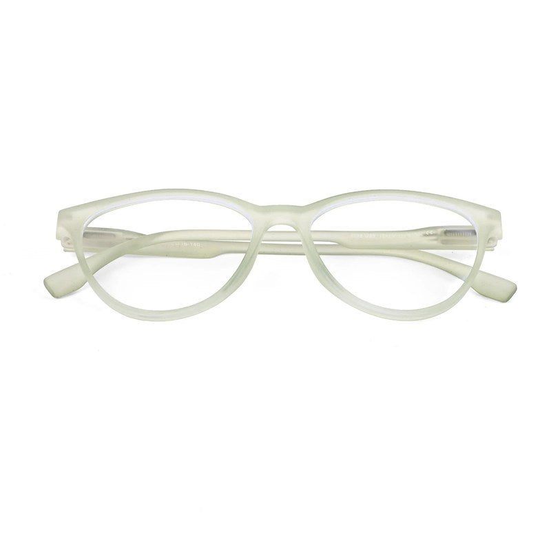 TruBlu Light Green Medium Full Rim CATEYE Computer Glasses for Men & Women — Hashtag Eyewears