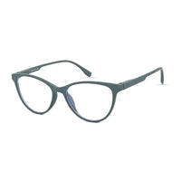 TruBlu | Olive Green Medium Full Rim CATEYE Computer Glasses for Men & Women [Blue Block]