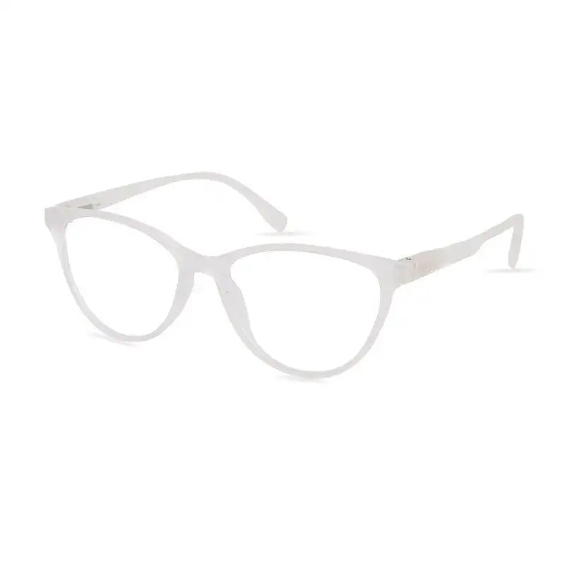 TruBlu | Transparent Medium Full Rim CATEYE Computer Glasses for Men & Women [Blue Block]