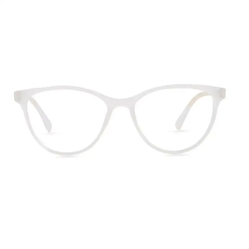 TruBlu | Transparent Medium Full Rim CATEYE Computer Glasses for Men & Women [Blue Block]