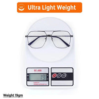 Typhora Grey Large Full Rim Haxagonal Clip-on for Men & Women — Hashtag Eyewears