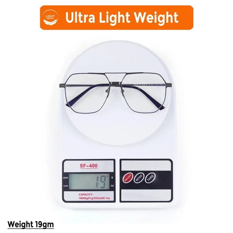 Typhora Grey Large Full Rim Haxagonal Clip-on for Men & Women — Hashtag Eyewears