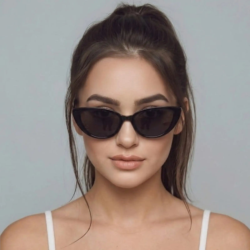 Ultravox | Transparent-Black Medium Full Rim Cat-Eye Sunglasses for Women [UV-protected] HASHTAG X WHITECHERRY