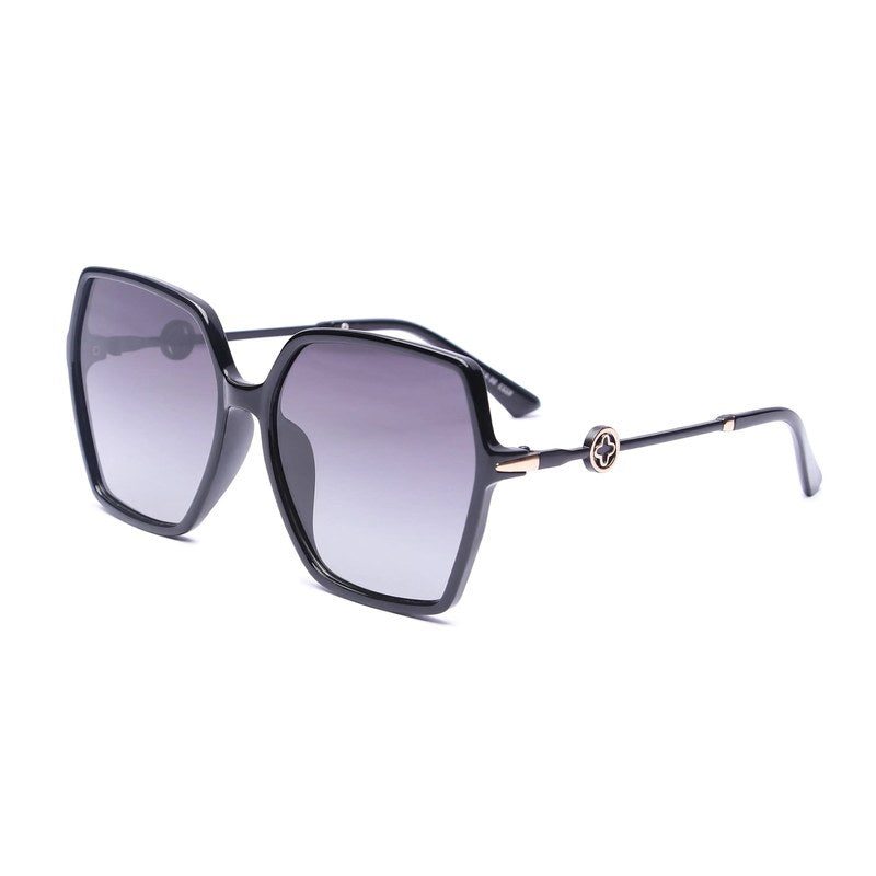 Ulyra Black Large Full Rim Square Sunglasses for Women — Hashtag Eyewears