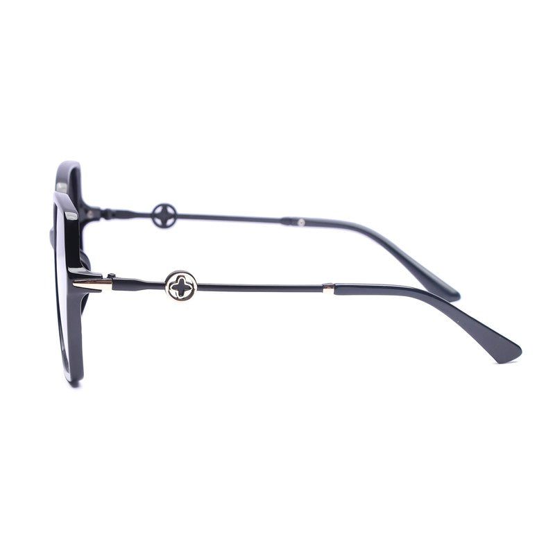 Ulyra Black Large Full Rim Square Sunglasses for Women — Hashtag Eyewears