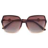 Ulyra Gradient Brown Large Full Rim Square Sunglasses for Women — Hashtag Eyewears