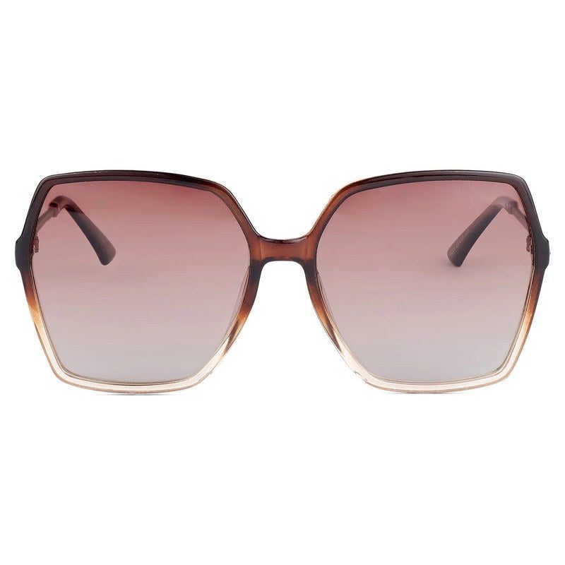 Ulyra Gradient Brown Large Full Rim Square Sunglasses for Women — Hashtag Eyewears