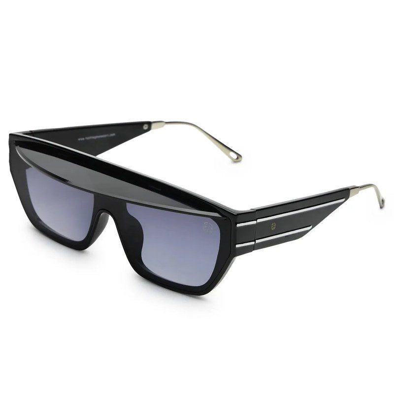 Umbra Black/Silver Medium Full Rim Rectangle Sunglasses for Men & Women — Hashtag Eyewears