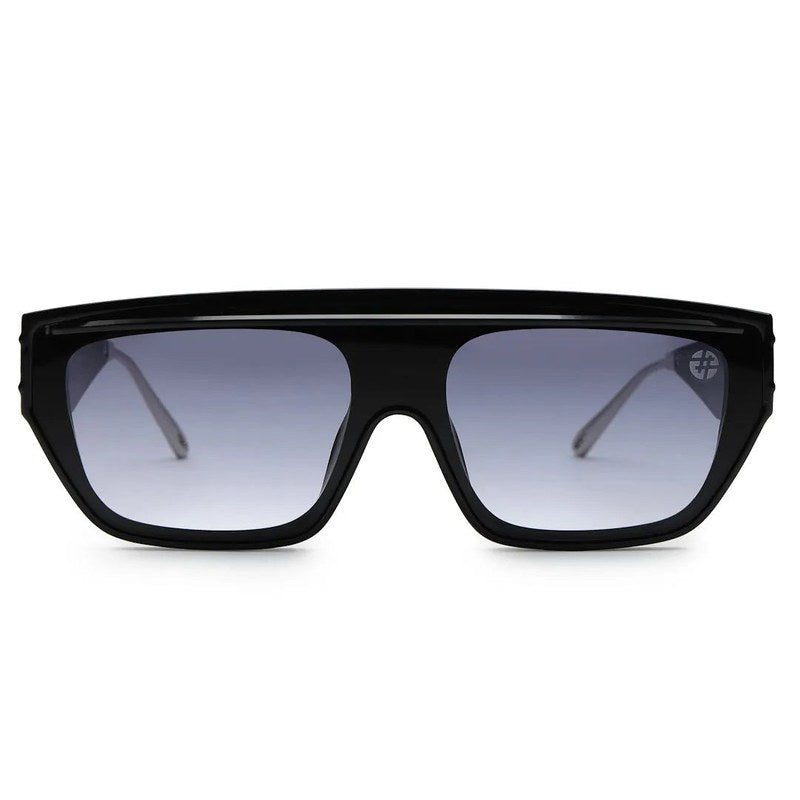 Umbra Black/Silver Medium Full Rim Rectangle Sunglasses for Men & Women — Hashtag Eyewears