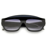 Umbra Black/Silver Medium Full Rim Rectangle Sunglasses for Men & Women — Hashtag Eyewears