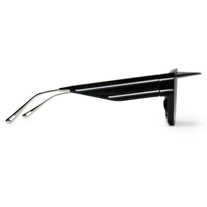 Umbra Black/Silver Medium Full Rim Rectangle Sunglasses for Men & Women — Hashtag Eyewears