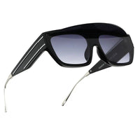 Umbra Black/Silver Medium Full Rim Rectangle Sunglasses for Men & Women — Hashtag Eyewears