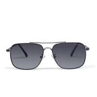 Unity | Black Medium Full Rim Square Sunglasses for Men [Polarized]